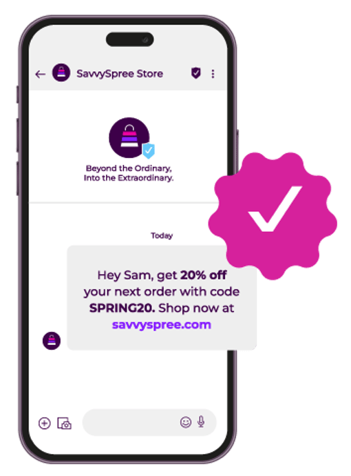 Mobile device showcasing how RCS looks